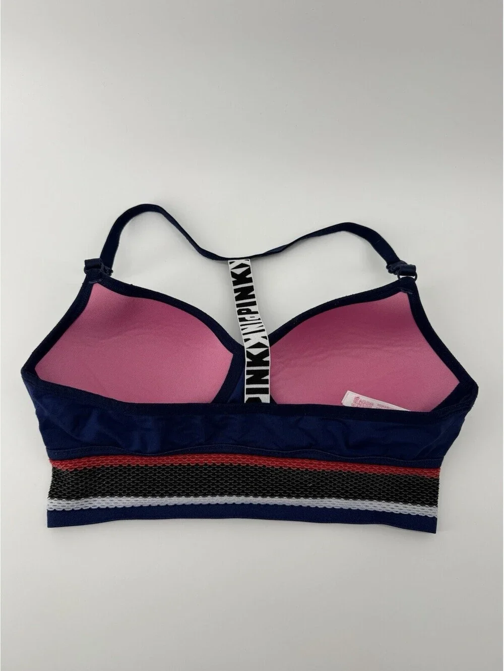 PINK Victoria’s Secret Wireless Sports Bra Lined M Blue (2551)